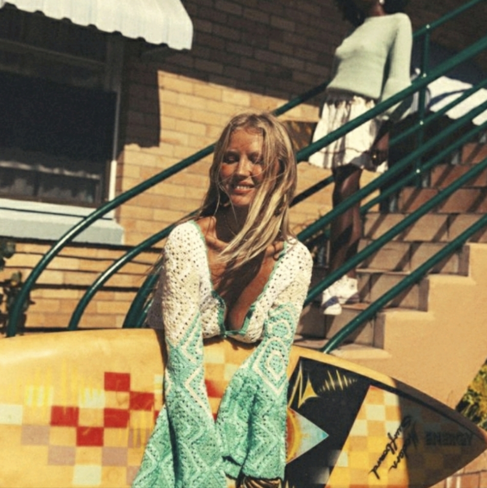 Chasing Unicorns California Crochet Ombre Dress XS - Picture 6 of 16